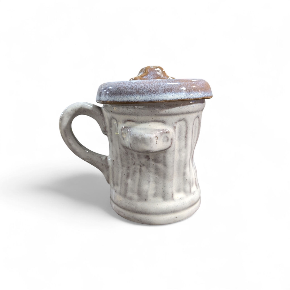 Vintage Trash Can Ceramic Mug